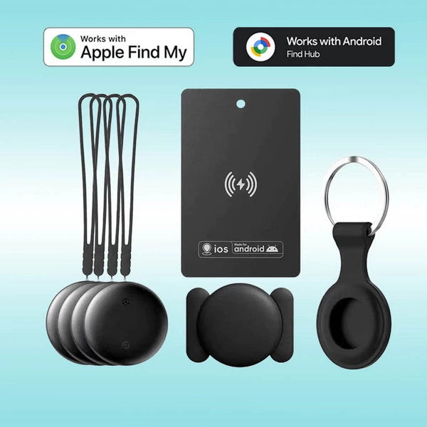 Air Tag for iOS or Android, Dual System Tracker, Works with Apple Find My or Google Find Hub